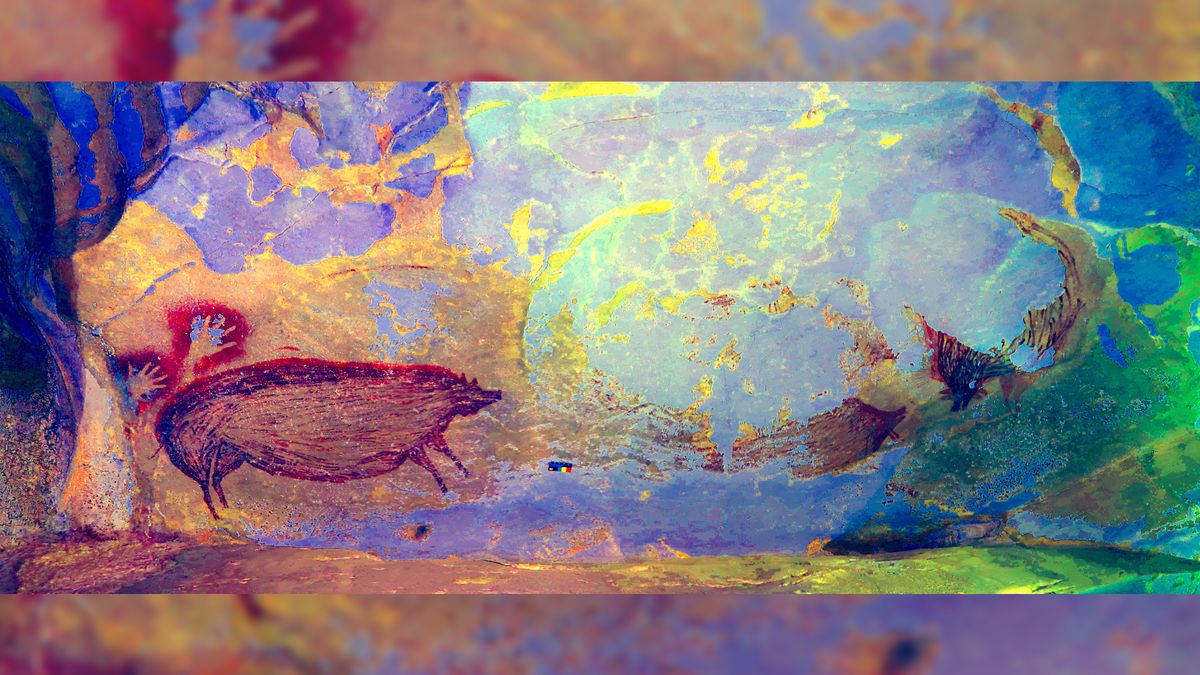 The Sulawesi warty pig cave painting, the oldest known figurative art in the world