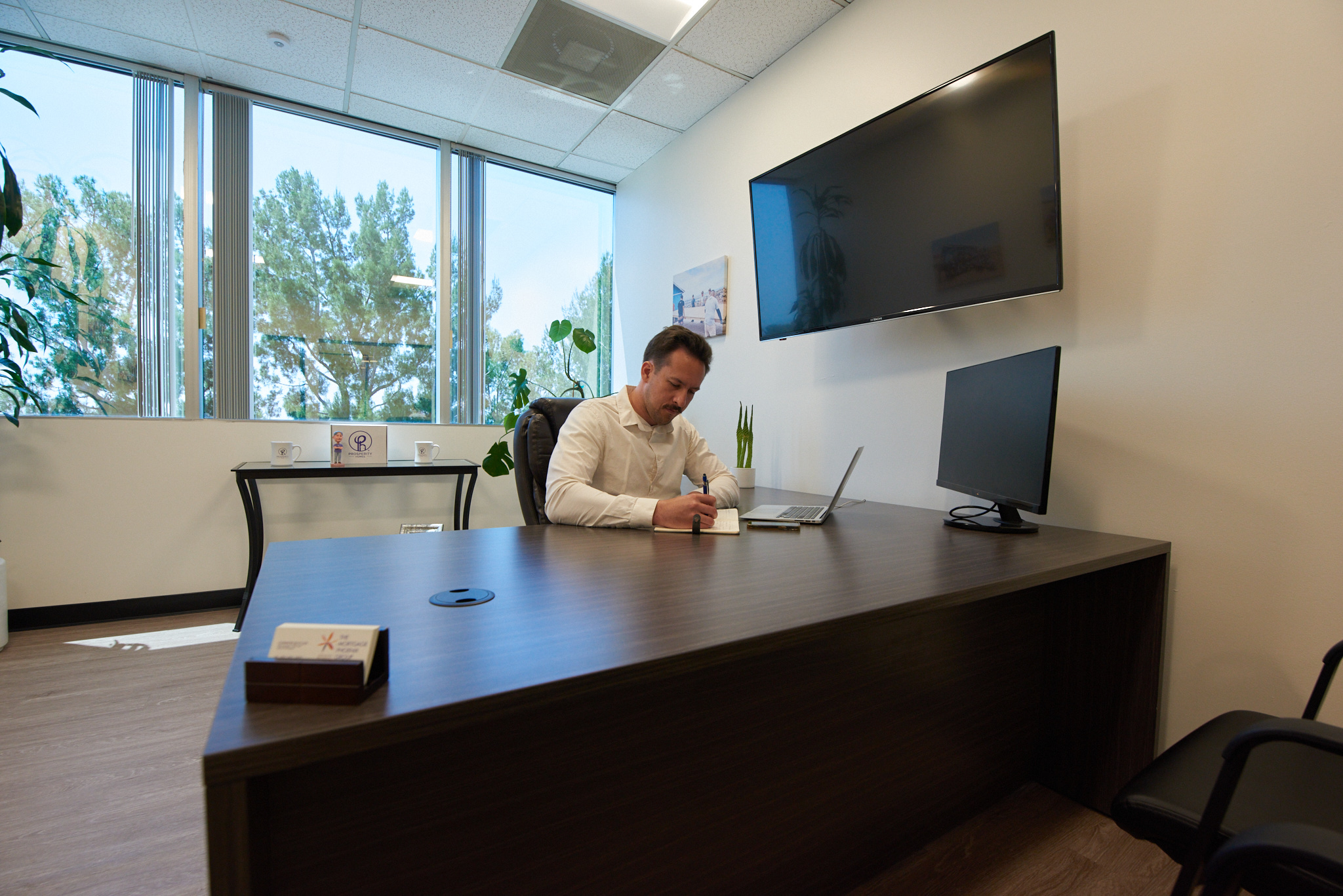 Corporate banking building with modern architectural design
