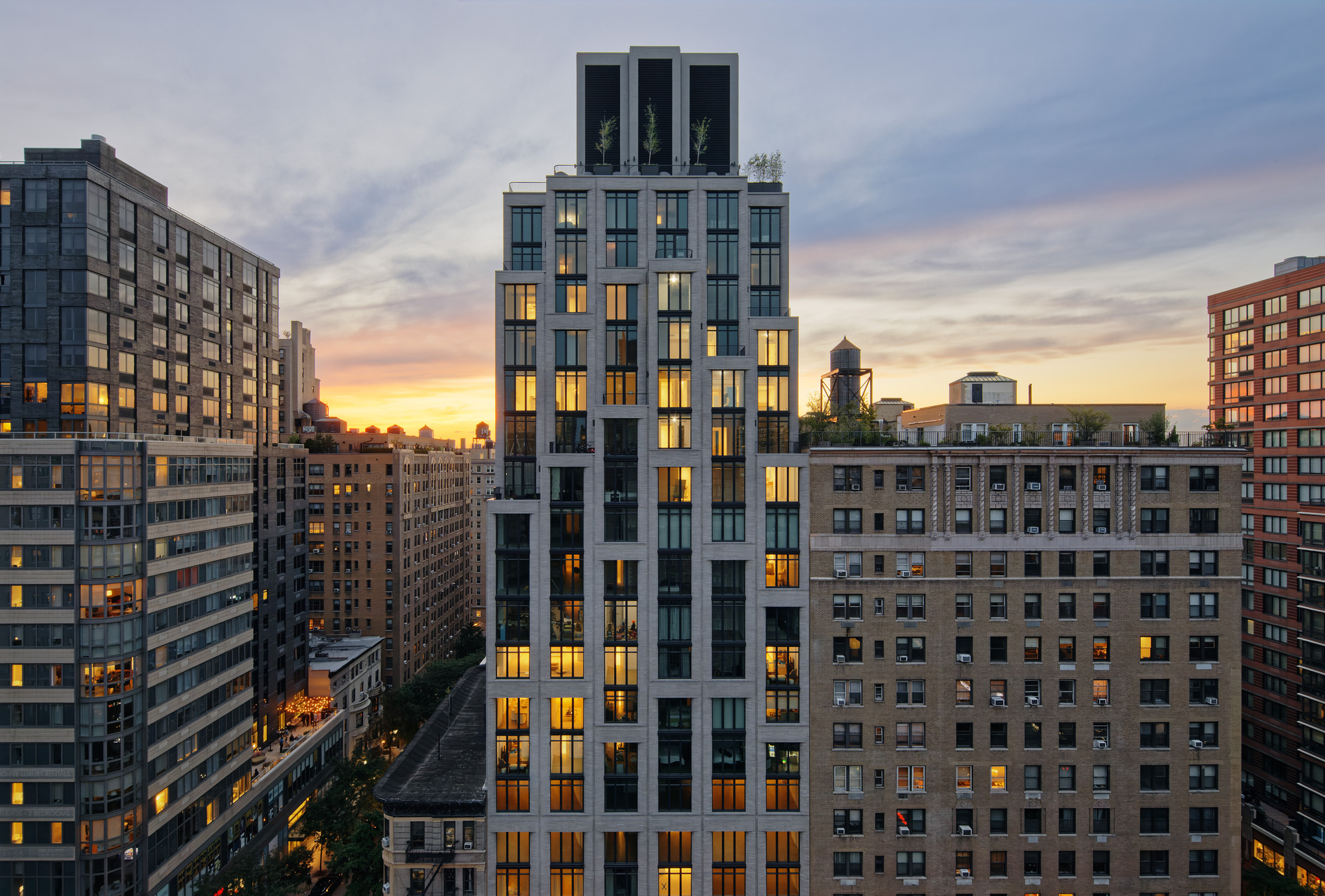 Modern New York residential real estate apartment building exterior